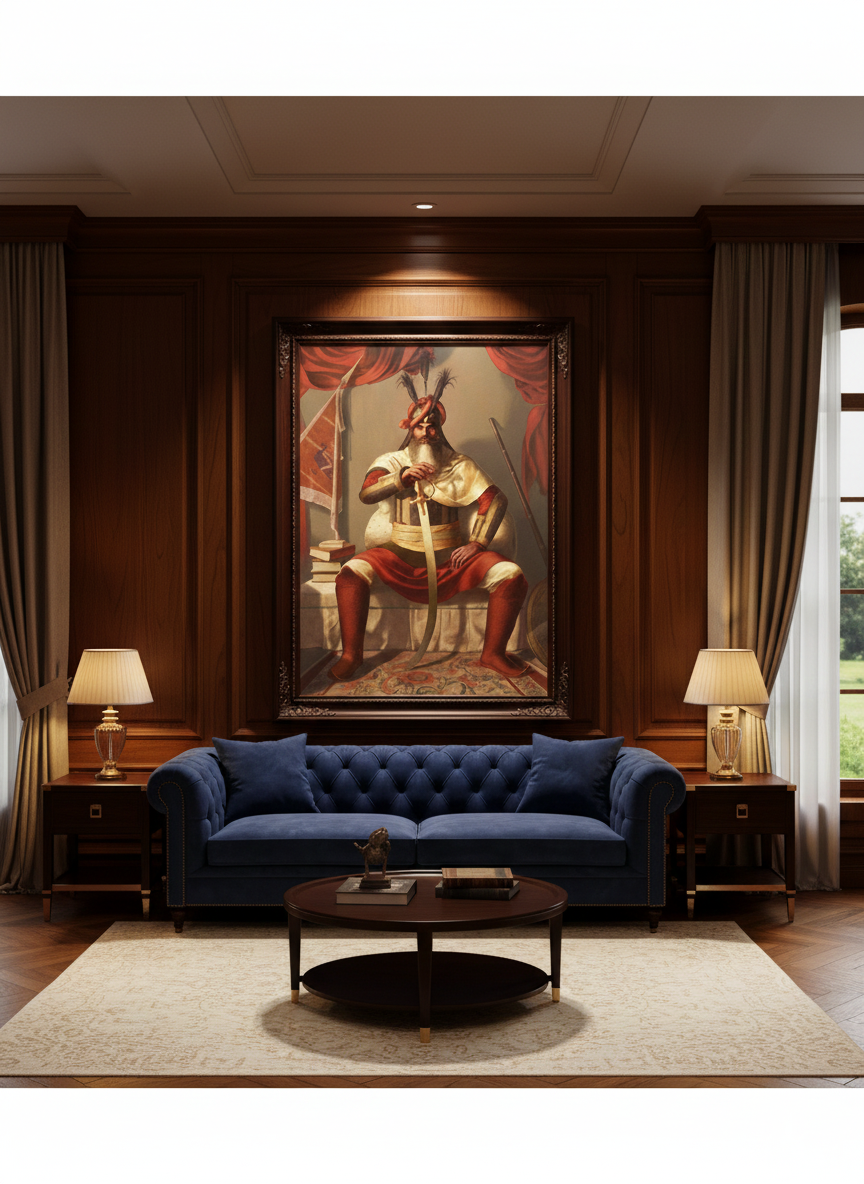 Cultural Painting Crystal Porcelain Finish Classic Figure Wall Art