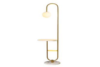 Agello Floor Lamp – Modern Sculptural Design, Stainless Steel Finish