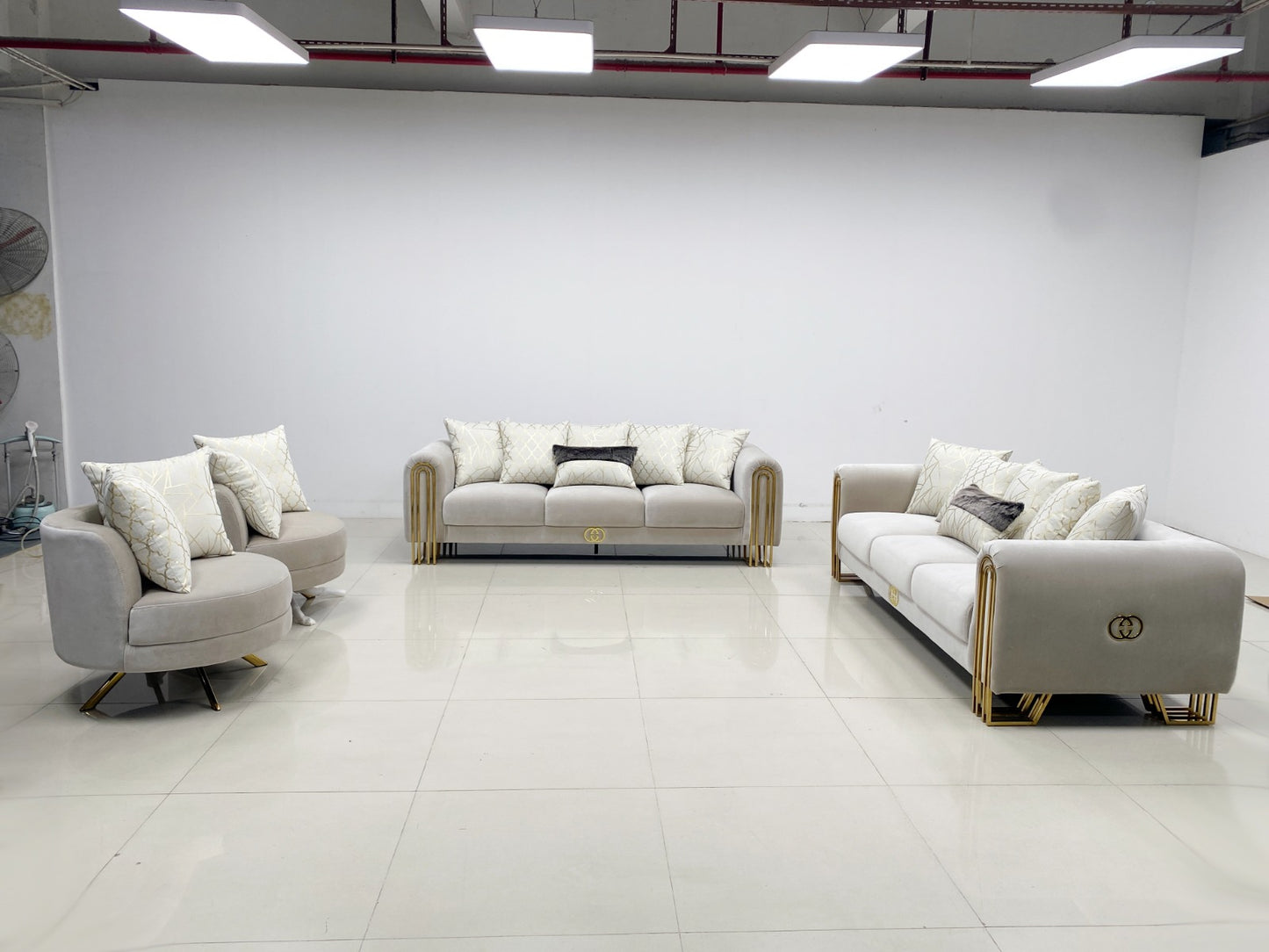 Royal Eclipse Sofa Set with Armchair Elegant Modern Seating